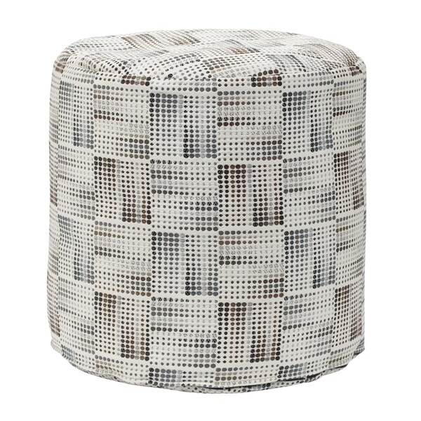 Matrix Charcoal Tapestry Pouf Ottoman