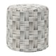 Matrix Charcoal Tapestry Pouf Ottoman