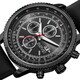 August Steiner Men's Swiss Quartz Multifunction Tachymeter Leather Strap Watch