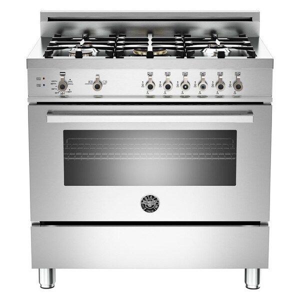 Bertazzoni Professional Series 5 burner 36-inch Gas Range with LP Conversion Kit