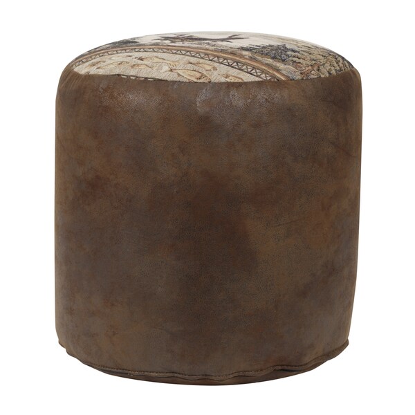Alpine Lodge Tapestry Pouf Ottoman