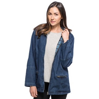 denim jacket with detachable hood