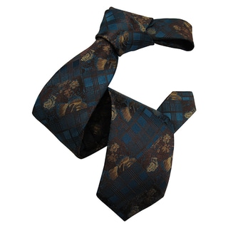 Dmitry Men's Emerald Green Patterned Italian Silk Tie