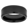 Black Tungsten Carbide Men's Brushed Finish Ring
