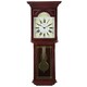 Bedford Clock Collection Redwood 23-inch Wall Clock with Pendulum and Chime