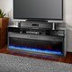 Lifesmart Lifelux Extra Large Room 60-inch Media Center Fireplace in Midnight Black with Northern Lights FX Flame Package