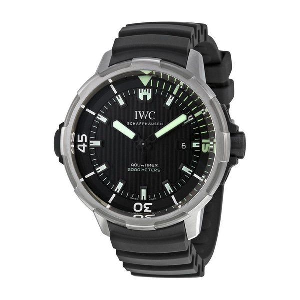 IWC Men's IW358002 'Aquatimer' Automatic Black Rubber Watch