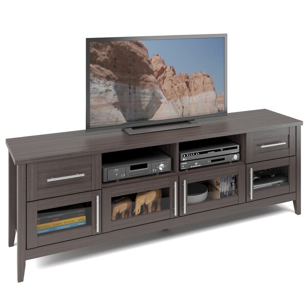 CorLiving TJK-679-B Jackson Extra Wide TV Bench In Modern Wenge Finish ...