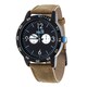 Van Sicklen Men's Black Case an Dial / Brown Leather Strap Watch