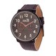 Van Sicklen Men's Black Case with Artwork Dial / Grey Leather Strap Watch