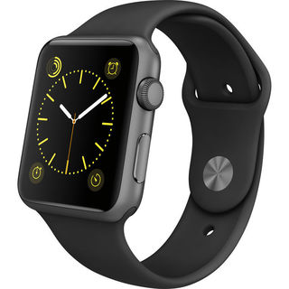 Apple Watch Sport Smartwatch (42mm, Space Gray Aluminum, Black Band)