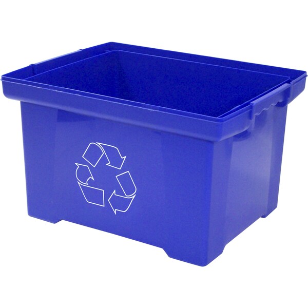 Storex XL Recycling Bin Blue 9 Gallon (35 Liter)