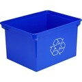 Storex XL Recycling Bin Blue 9 Gallon (35 Liter)
