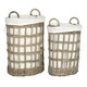 Safavieh Adisa Natural Rattan Grey Storage Hamper with Liners