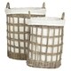 Safavieh Adisa Natural Rattan Grey Storage Hamper with Liners