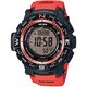 Casio Men's PRW-3500Y-4CR Atomic Black Digital Watch with Red Resin Band