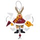 Miami Heat Wooden Cheering Reindeer Ornament
