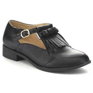 Bella Marie Leann-1 Women's Fringe Heel Loafers