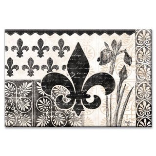 Counterart Cherish Fleur de Lis Glass 8x12-inch   Cutting Board 