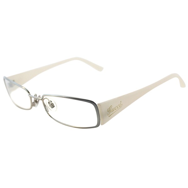Gucci Womens GG 2825 L77 Silver Metal Rectangle ...