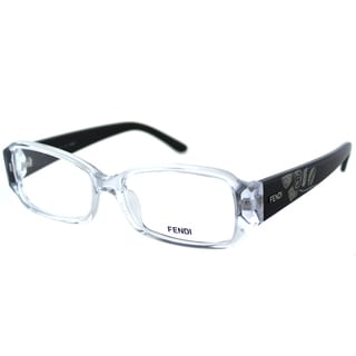 Fendi Women's FE 924 000 Crystal Plastic Rectangle Eyeglasses
