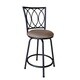 Redico Bar/ Counter Height Adjustable Metal Powder Coated Brown Barstool