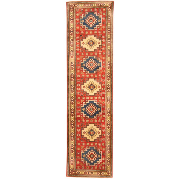 Pasargad Tribal Kazak Handknotted Rust Red And Ivory Wool Compare Best Herat Oriental Afghan Handknotted Tribal Kazak