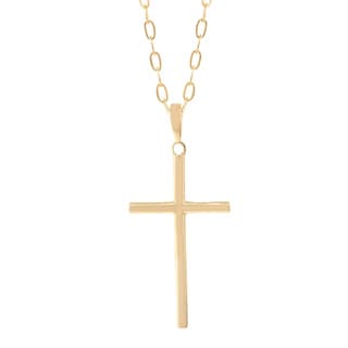 Pori 14k Gold Cross Necklace