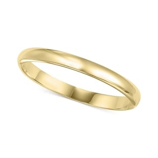 Pori 14k Gold 2mm Unisex Band Ring