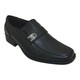 Men's Black Slip on Oxford Dress Shoes with Buckle