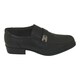 Men's Black Slip on Oxford Dress Shoes with Buckle