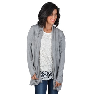 Journee Collection Women's Pleated Knit Cardigan
