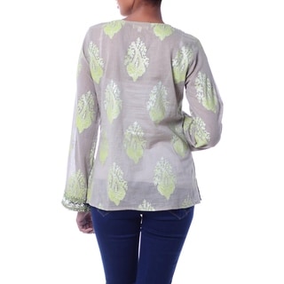 Handcrafted Beaded Cotton 'Jaipur Fascination' Tunic (India)