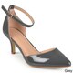Journee Collection Women's 'Bay' Patent Ankle Strap Pumps
