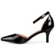 Journee Collection Women's 'Bay' Patent Ankle Strap Pumps