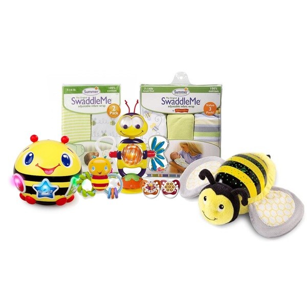 Sleep Well, Bee Happy Baby Swaddle & Soothe & Play Set