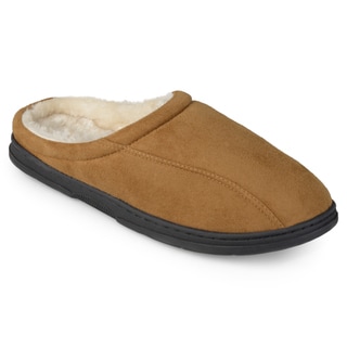 Perry Ellis Men's Clog Microsuede Slippers