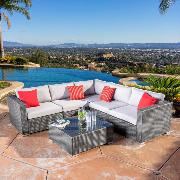 Christopher Knight Home Santa Rosa Outdoor 6piece Wicker Seating