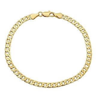 Pori Men's 14k Gold Cuban Chain Bracelet