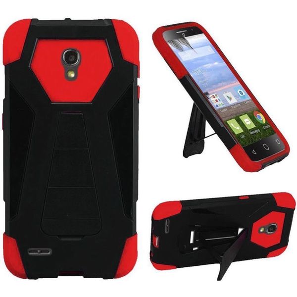 Insten Hard PC/ Silicone Dual Layer Hybrid Case Cover with Stand For Alcatel One Touch Pop Icon 2