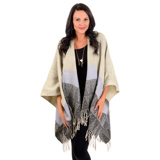 Journee Collection Women's Fringed Woven Ruana