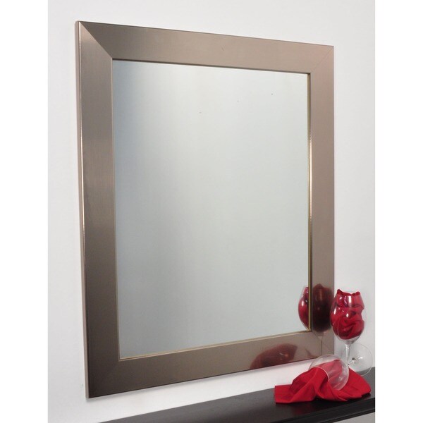 Stainless Silver 32 x 38-inch Wall Mirror