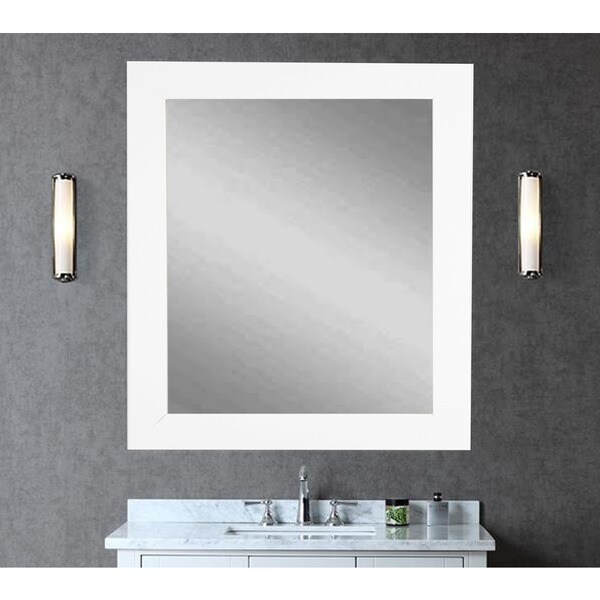 Large White Wall Mirror 32 x 38