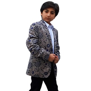 Elie Balleh Milano Italy Boy's 2015 Style Paisley Jacket/ Blazer