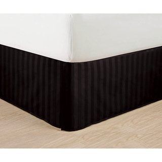 Elegant Comfort Wrinkle-Free & Fade-Resistant Dobby Stripe 14-inch Drop Bed Skirt
