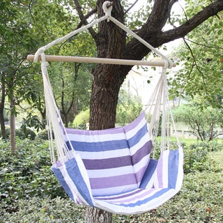 Adeco Cotton Fabric Hanging Chair With Mat and BUTTERFLY Side