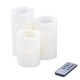 Lavish Home 3 Piece LED Flameless Candle Set with Remote