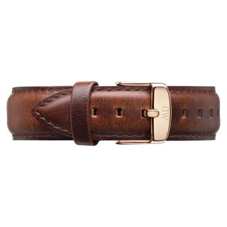 Daniel Wellington St Andrews Rose Men's Brown Leather Buckle Watch Strap