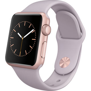 Apple Watch Sport Smartwatch (38mm, Rose Gold Aluminum, Lavender Band)