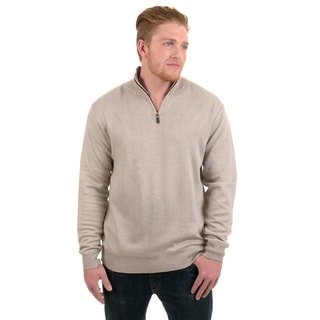 Vance Co. Men's Quarter Zip Solid Sweater